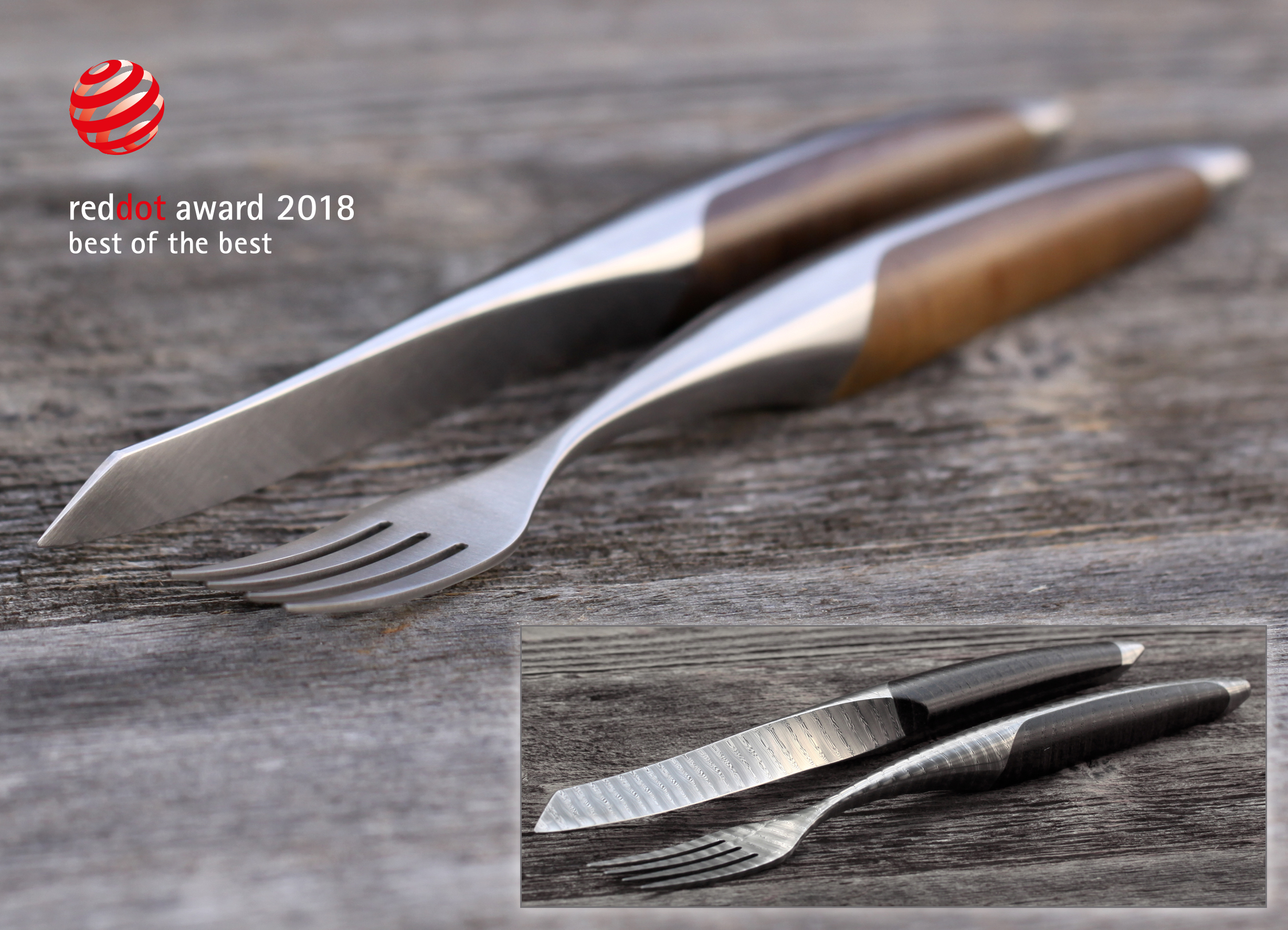 sknife Steakmesser 2er Set Walnuss