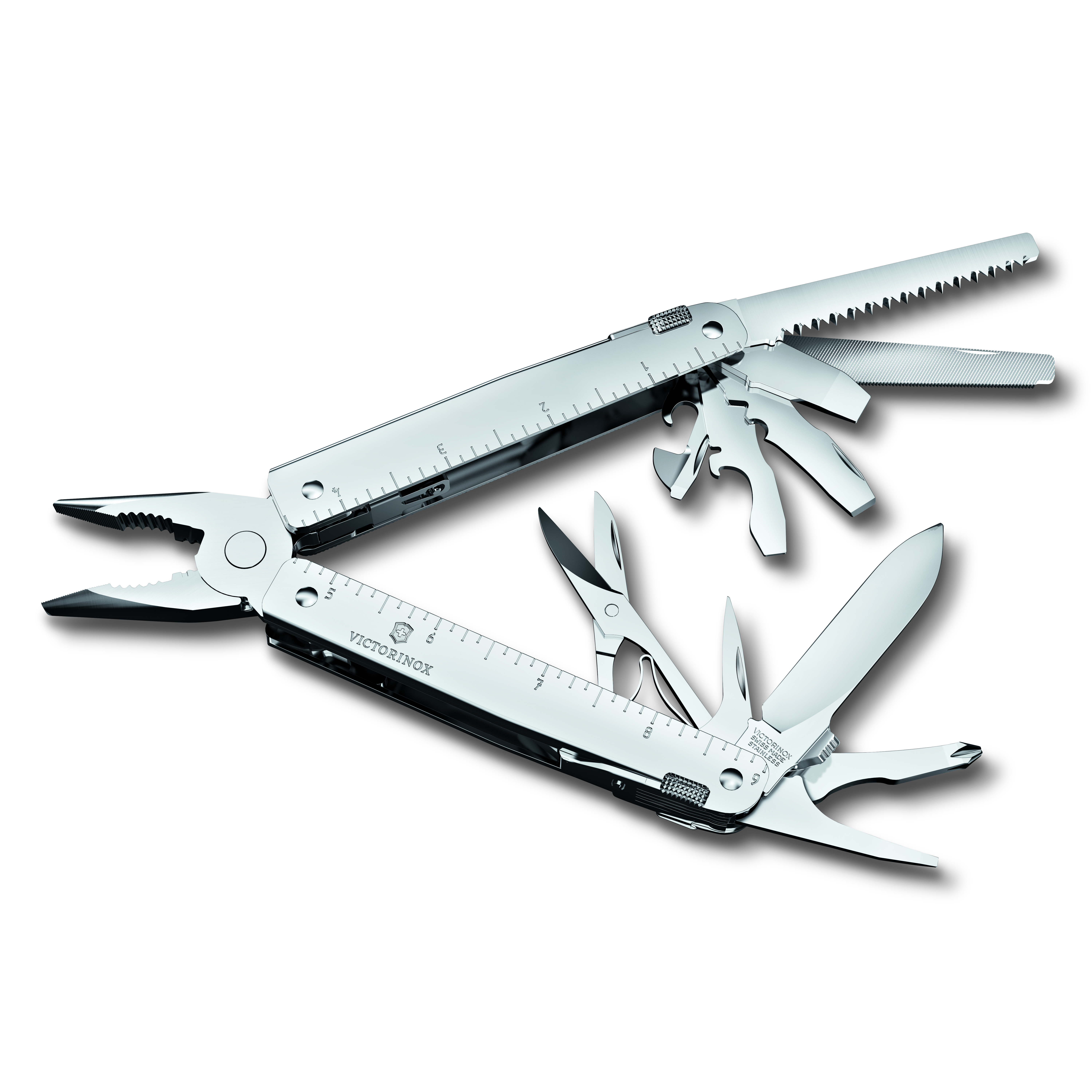 Victorinox Swiss Tool MX, silver in Nylon-Gürteletui