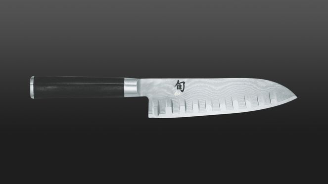 Kai Shun Santoku mit Kullenschliff Kai Shun Santoku mit Kullenschliff