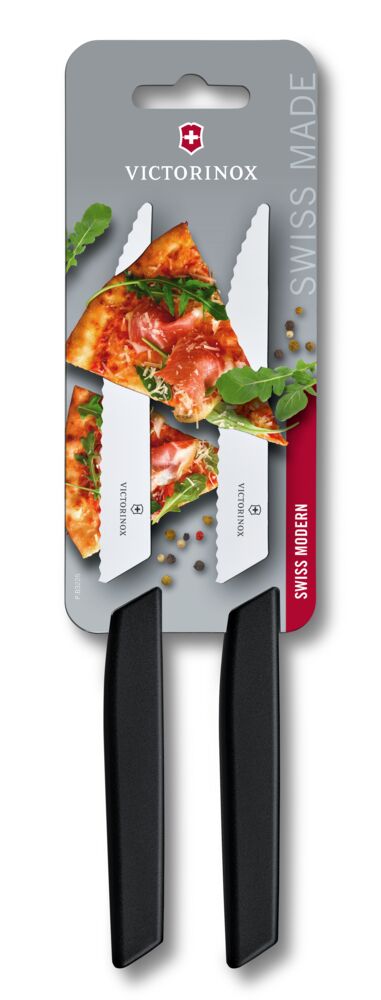 Victorinox Swiss Modern Steak- und Pizzamesser, 2-teilig schwarz