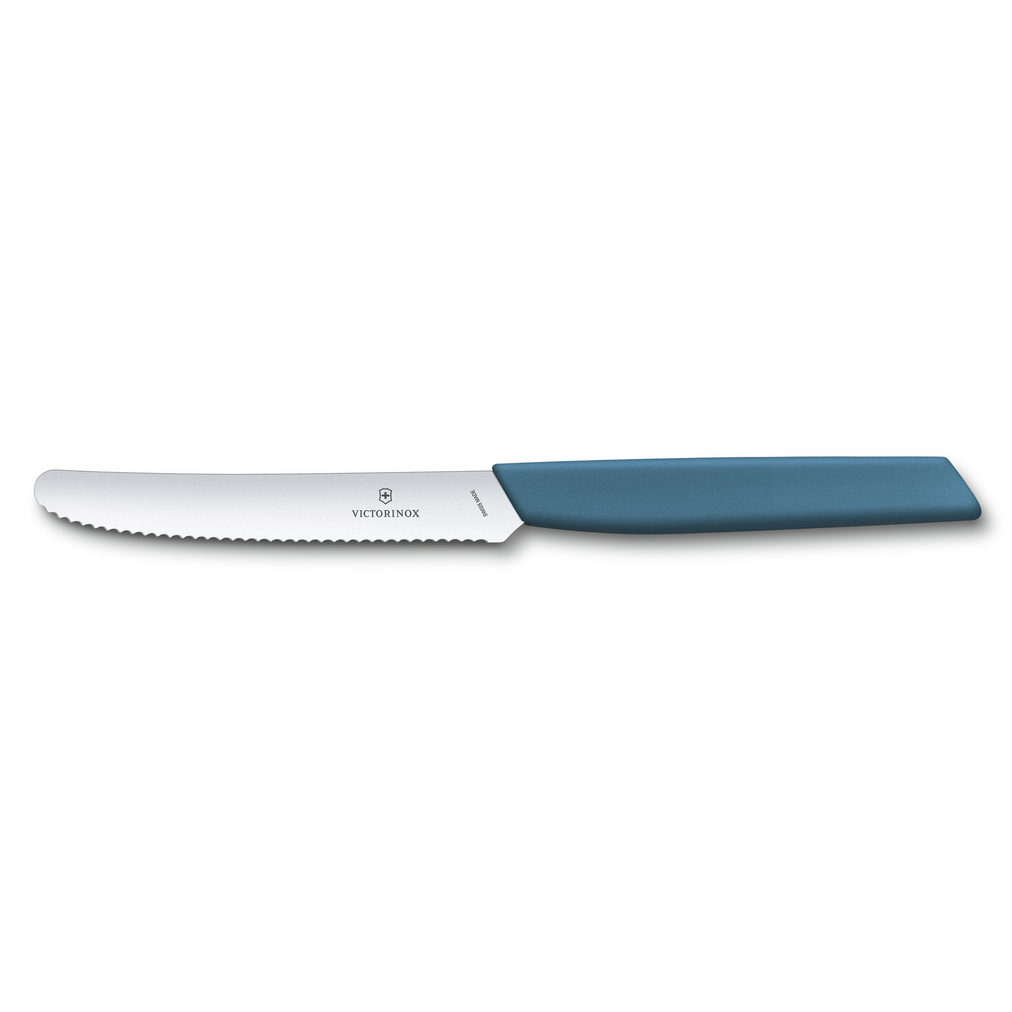 Victorinox Swiss Modern Tomaten- und Tafelmesser Wellenschliff 11cm, blau Victorinox Swiss Modern Tomaten- und Tafelmesser Wellenschliff 11cm, blau