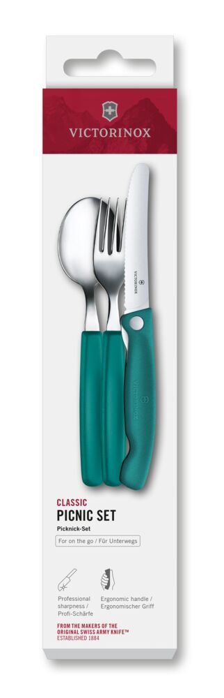 Victorinox Swiss Classic Picknick-Set, türkis