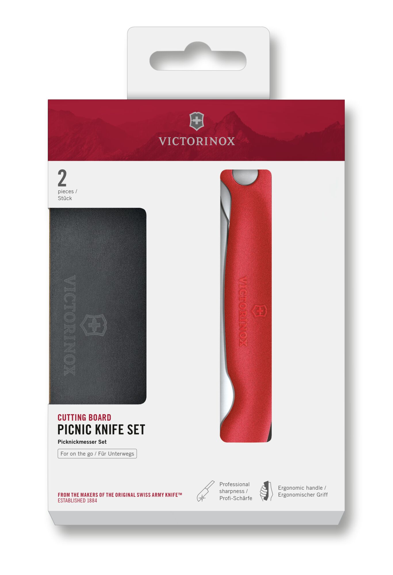 Victorinox Swiss Classic Picknickmesser mit Schneidebrett, rot