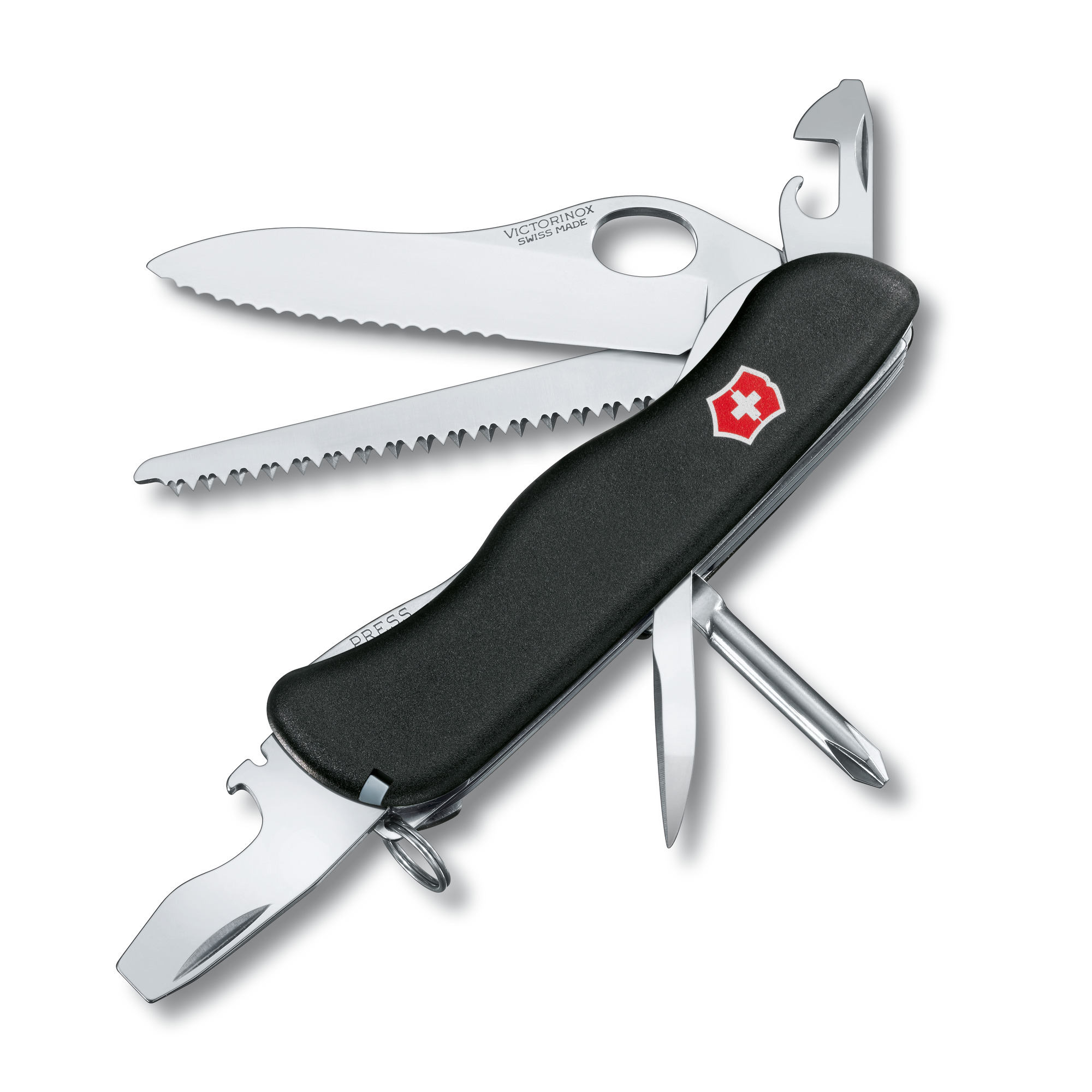 Victorinox Trailfinder mit Einhand-Feststellklinge und 2/3 Wellenschliff schwarz