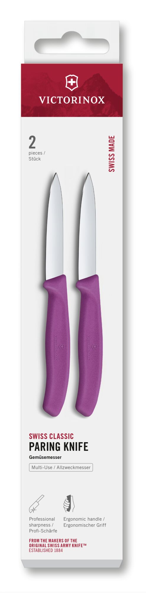 Victorinox Swiss Classic Gemüsemesser 8cm violett, 2-teilig